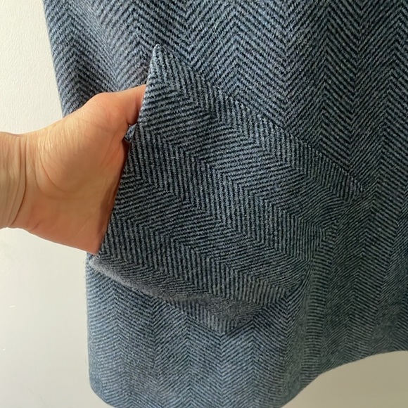 Birds of North America Millerbird dress 12 blue herringbone twill shortsleeve - Picture 3 of 13